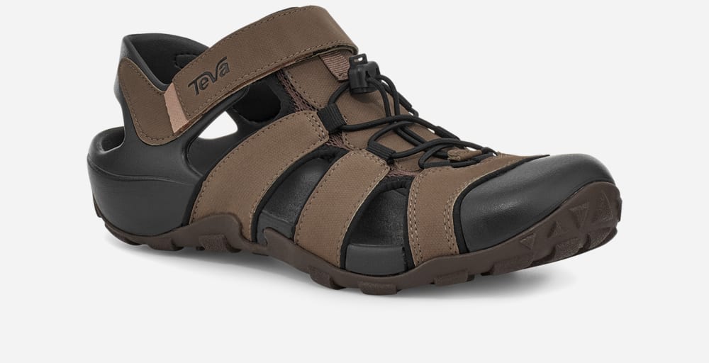 Coffee Teva Flintwood Men's Hiking Sandals | Ireland-9740