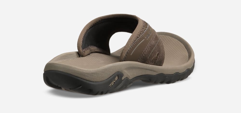 Coffee Teva Pajaro Men's Flip Flops | Ireland-1087