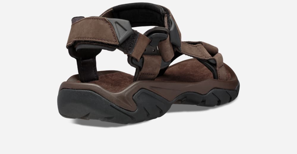 Coffee Teva Terra Fi 5 Universal Leather Women's Hiking Sandals | Ireland-6531