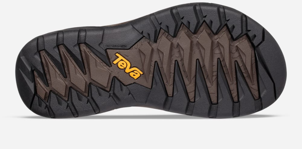 Coffee Teva Terra Fi 5 Universal Leather Women's Hiking Sandals | Ireland-6531