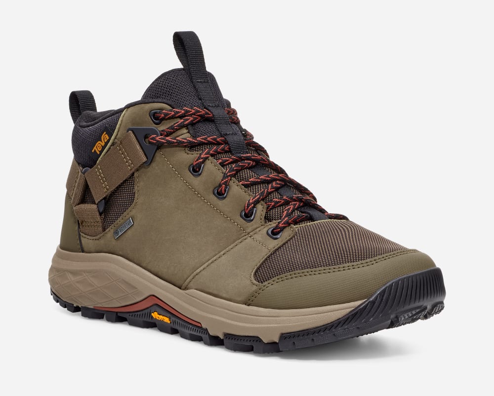 Dark Olive Teva Grandview Gore-Tex Men's Hiking Boots | Ireland-1356