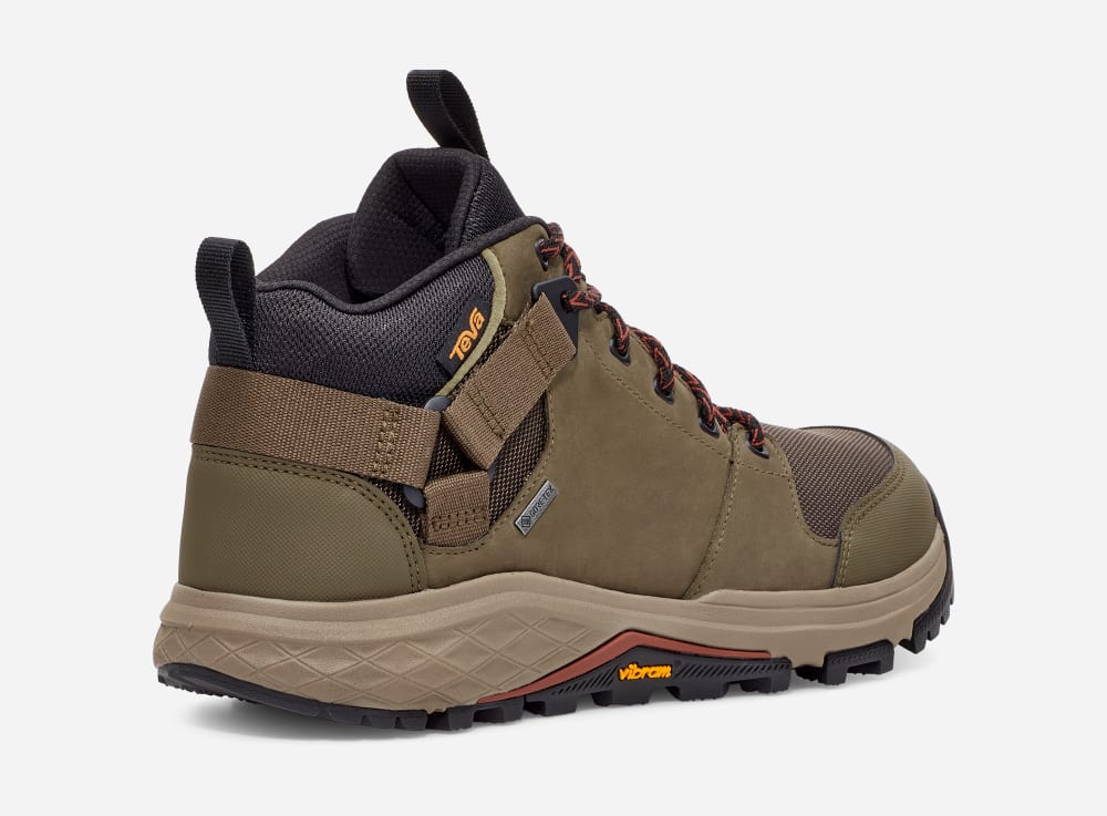 Dark Olive Teva Grandview Gore-Tex Men's Hiking Boots | Ireland-1356