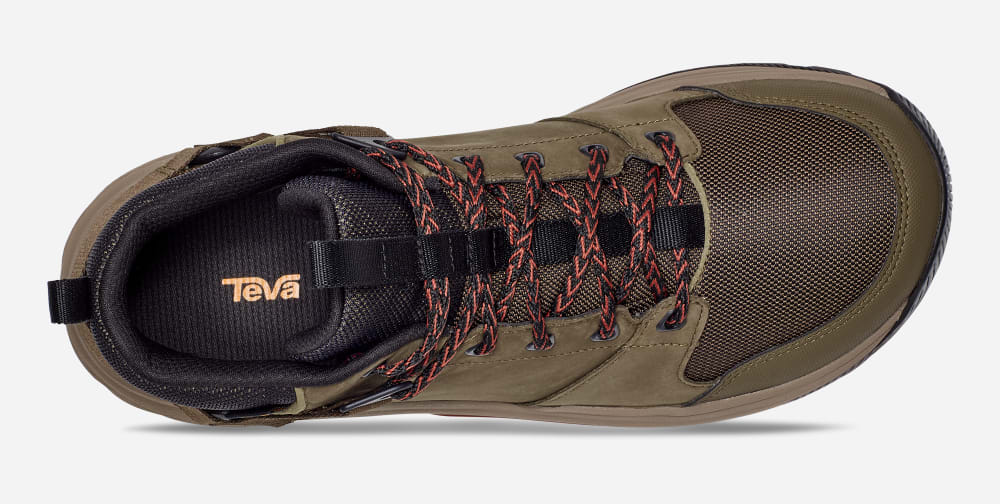 Dark Olive Teva Grandview Gore-Tex Men's Hiking Boots | Ireland-1356