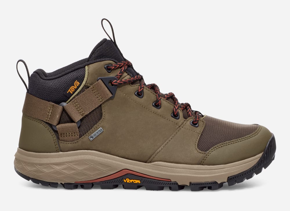 Dark Olive Teva Grandview Gore-Tex Men\'s Hiking Boots | Ireland-1356