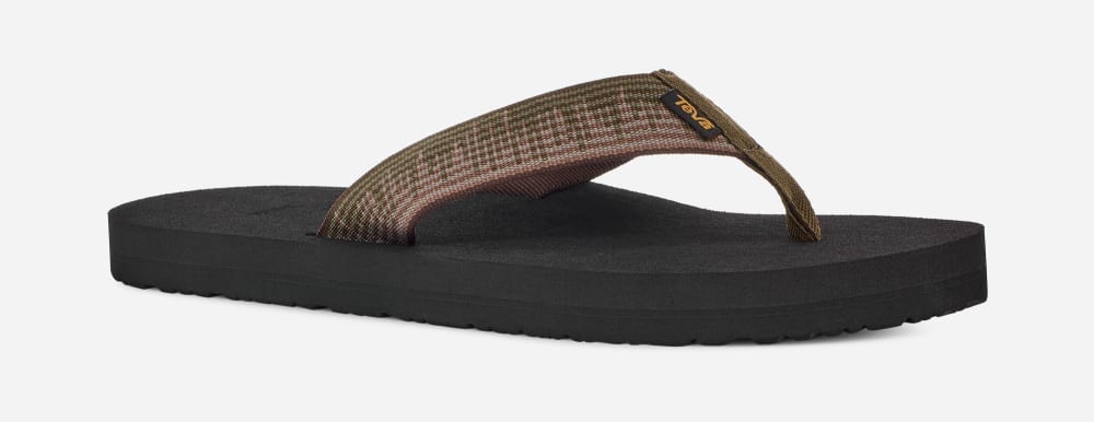 Dark Olive Teva Mush II Men's Flip Flops | Ireland-8149