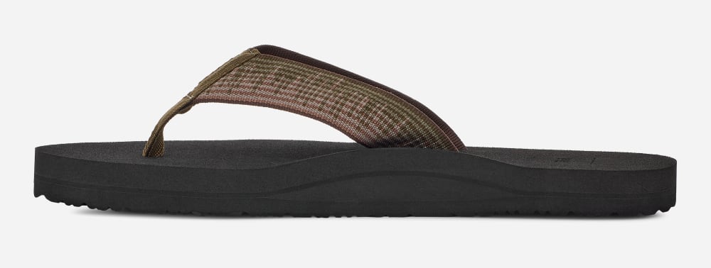 Dark Olive Teva Mush II Men's Flip Flops | Ireland-8149