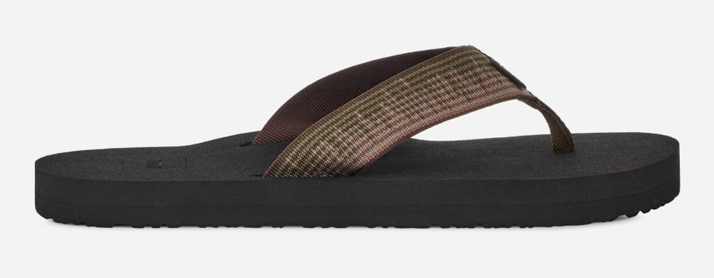 Dark Olive Teva Mush II Men\'s Flip Flops | Ireland-8149