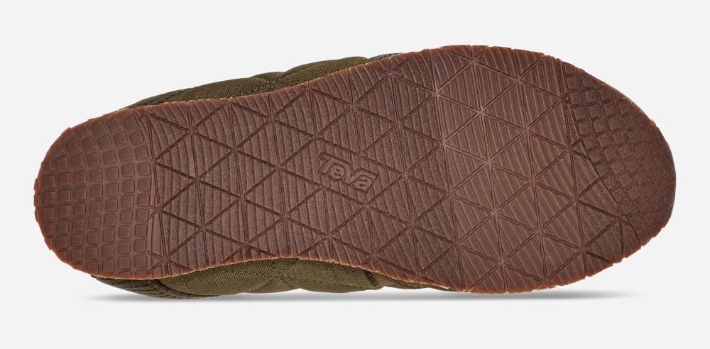 Dark Olive Teva ReEMBER Women's Slip Ons | Ireland-6952