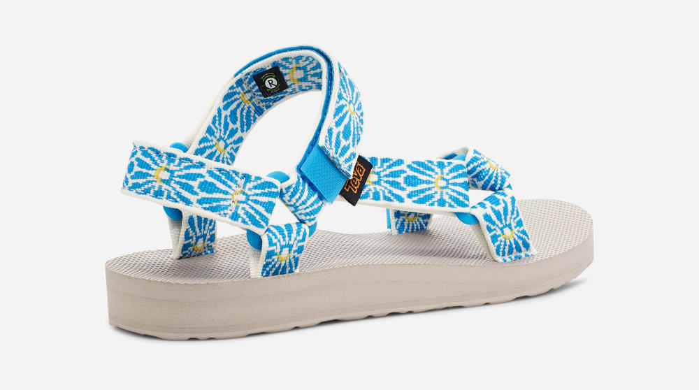 Flower Blue Teva Original Universal Women's Sandals | Ireland-4710