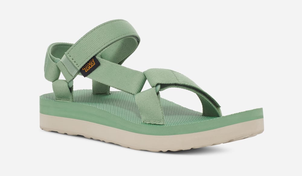 Green Teva Midform Universal Men's Platform Sandals | Ireland-4875