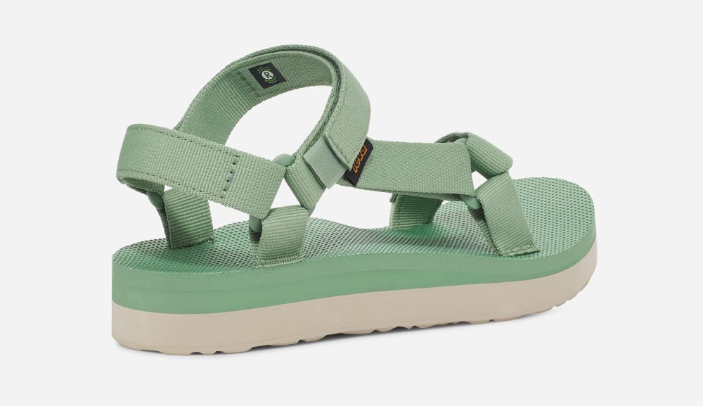 Green Teva Midform Universal Men's Platform Sandals | Ireland-4875