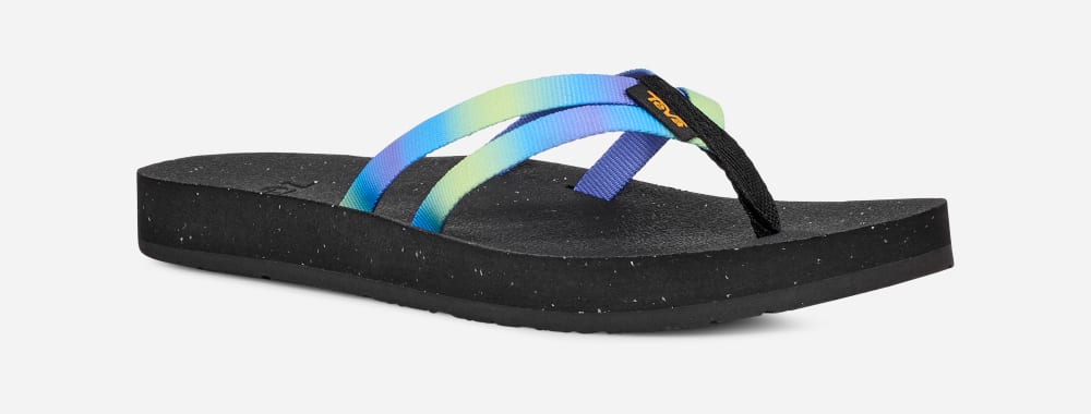 Grey Light Green Teva Reflip Strappy Gradiate Women's Flip Flops | Ireland-5473