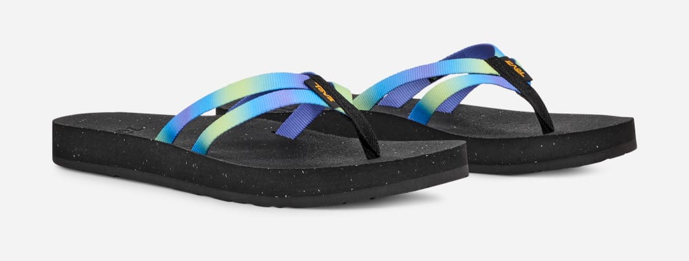 Grey Light Green Teva Reflip Strappy Gradiate Women's Flip Flops | Ireland-5473