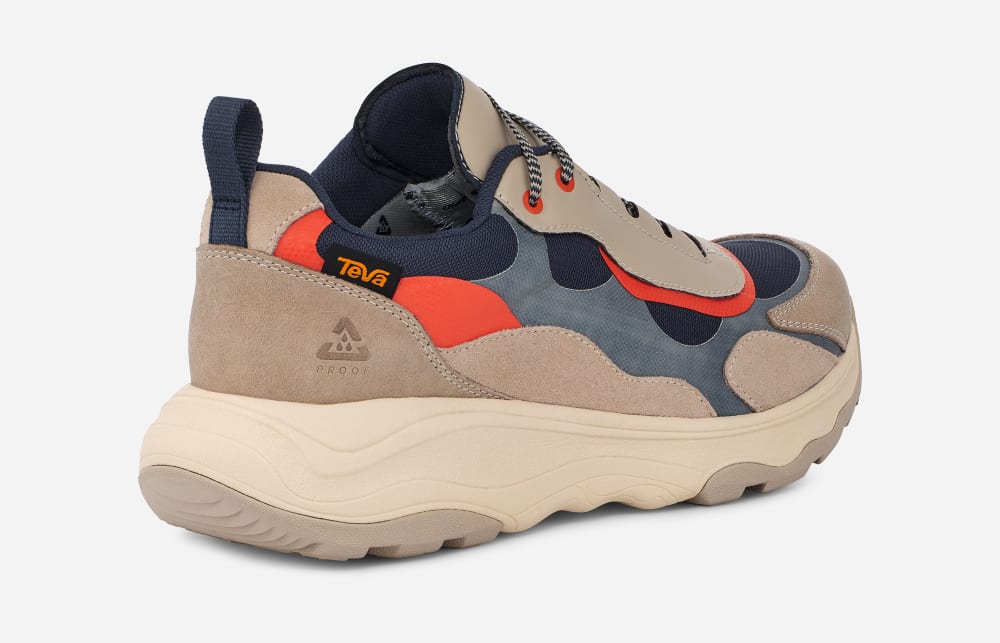 Grey / Orange Teva Geotrecca Low Men's Hiking Boots | Ireland-9142