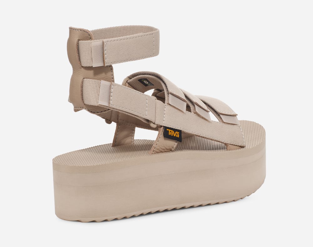 Grey Teva Flatform Mevia Women's Platform Sandals | Ireland-7953