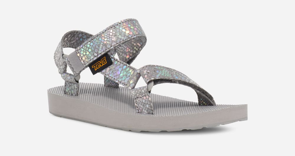 Grey Teva K Original Universal Sparklie Kids' Sandals | Ireland-6813