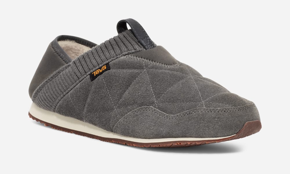 Grey Teva ReEMBER PLUSHED Men's Slip Ons | Ireland-1924