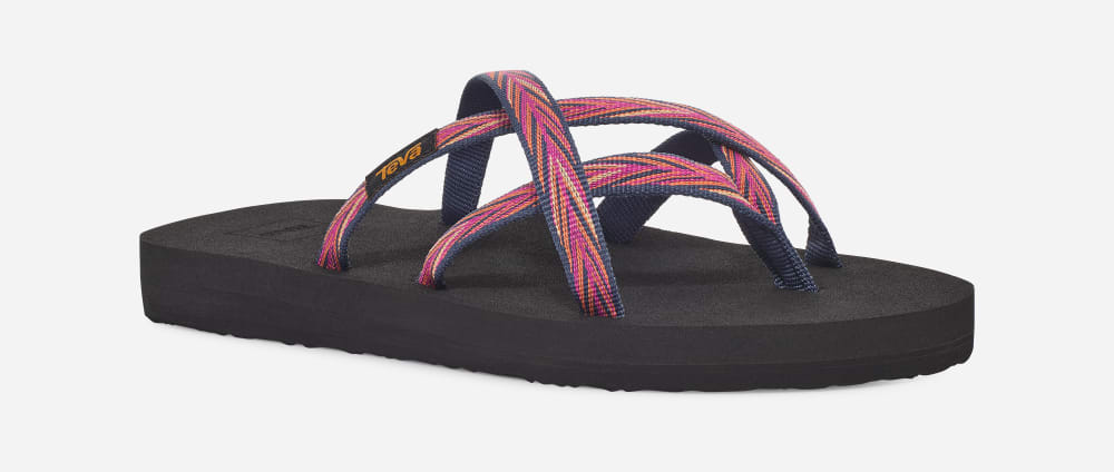 Indigo / Rose Purple Teva Olowahu Women's Flip Flops | Ireland-1034