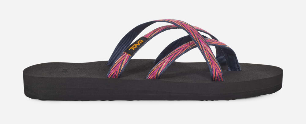 Indigo / Rose Purple Teva Olowahu Women\'s Flip Flops | Ireland-1034