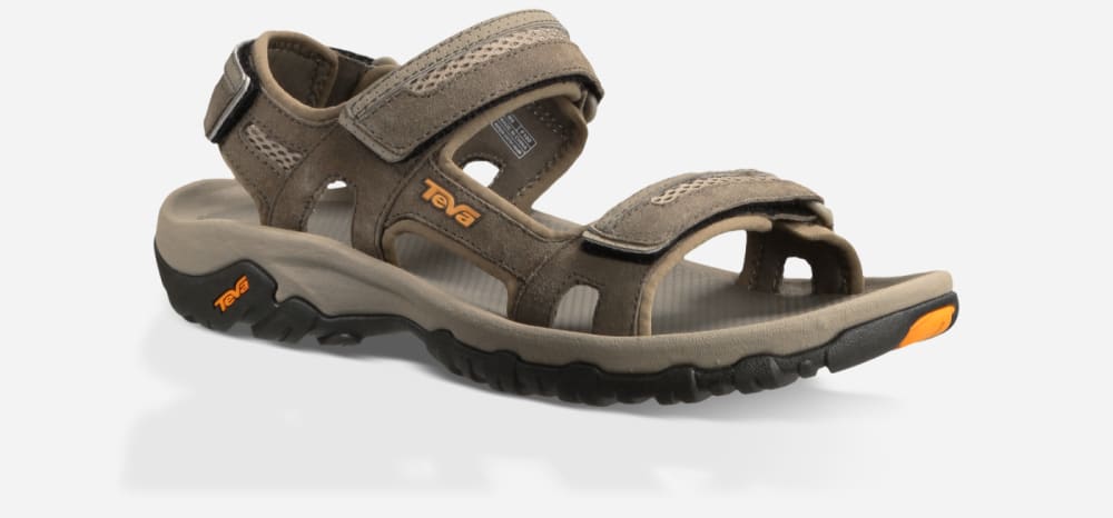 Khaki Teva Hudson Men's Sandals | Ireland-1489