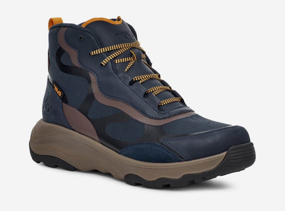 Navy Teva Geotrecca Mid Men's Hiking Boots | Ireland-8913