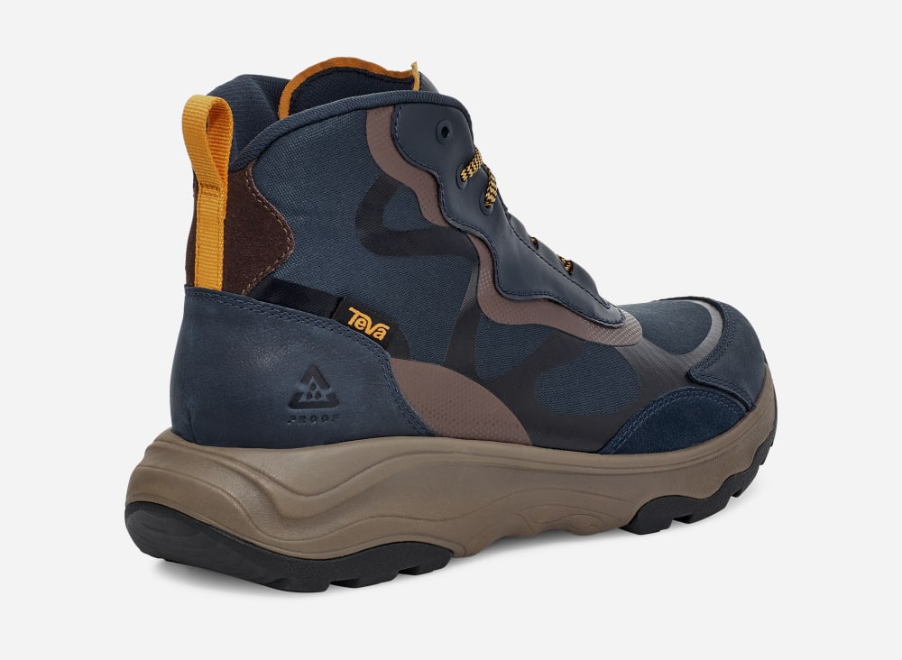 Navy Teva Geotrecca Mid Men's Hiking Boots | Ireland-8913