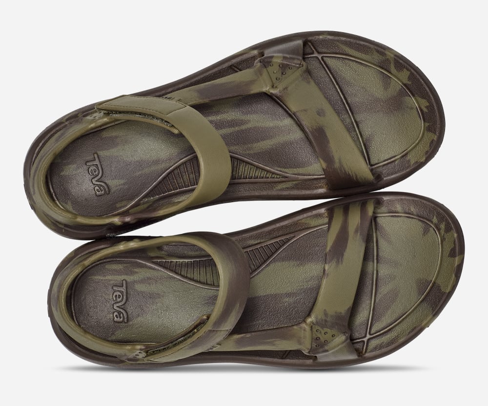 Olive Teva Hurricane Drift Huemix Men's Sandals | Ireland-0723