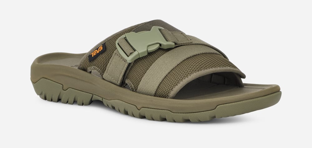 Olive Teva Hurricane Verge Men's Slide | Ireland-3679