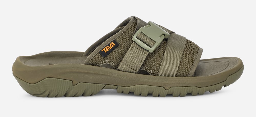 Olive Teva Hurricane Verge Men\'s Slide | Ireland-3679