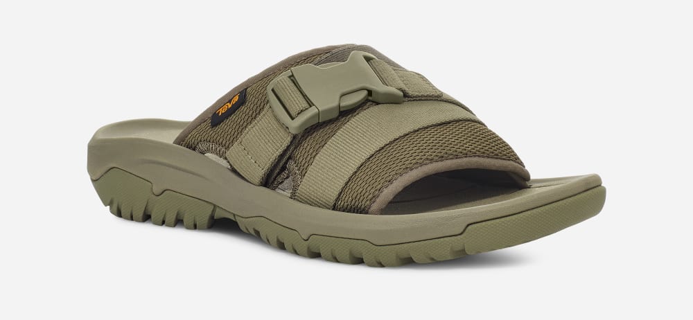 Olive Teva Hurricane Verge Men's Slide | Ireland-9673