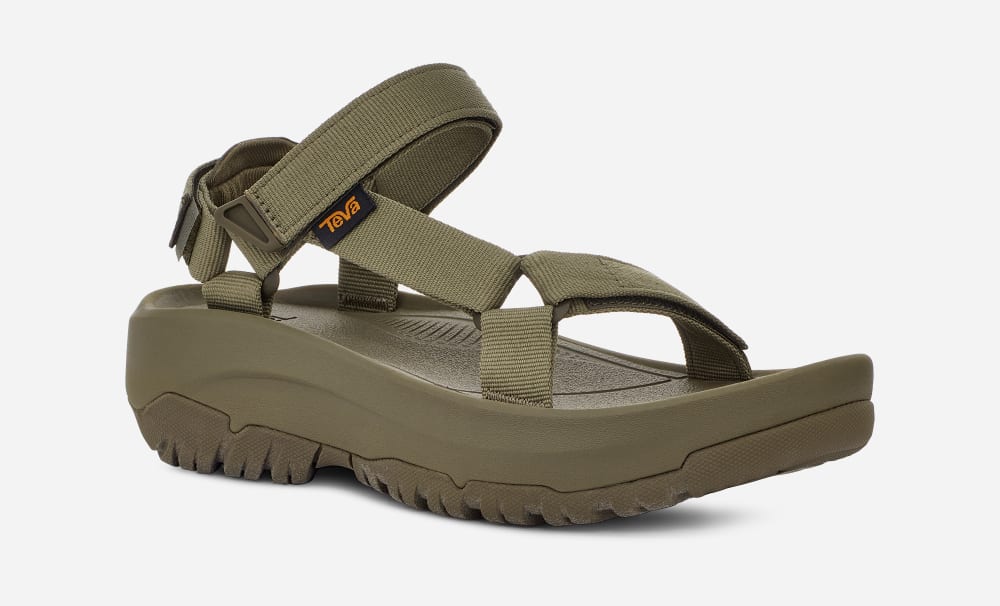 Olive Teva Hurricane Xlt2 Ampsole Men's Platform Sandals | Ireland-1368