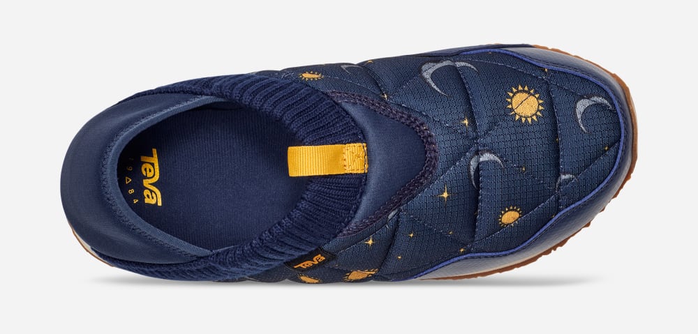 Orange Blue Teva ReEMBER SUN AND MOON Men's Slip Ons | Ireland-7019