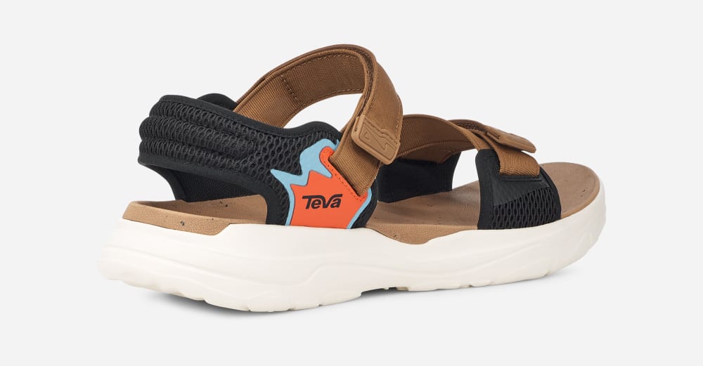 Orange Brown / Black Teva Zymic Men's Sandals | Ireland-7184