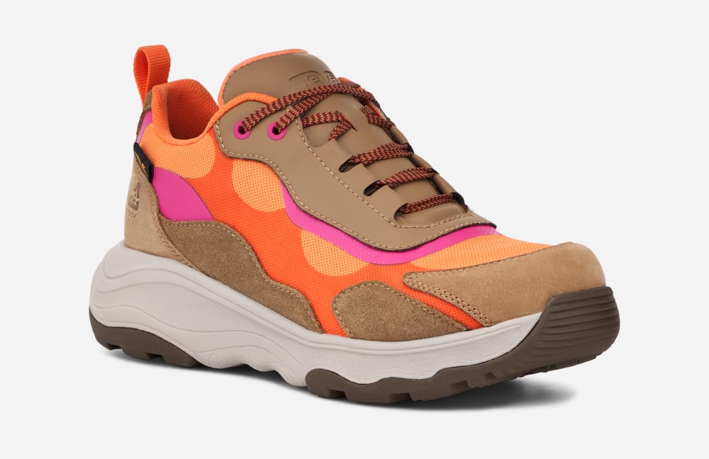 Orange Brown / Coral Rose Teva Geotrecca Low Women's Sneaker | Ireland-4263