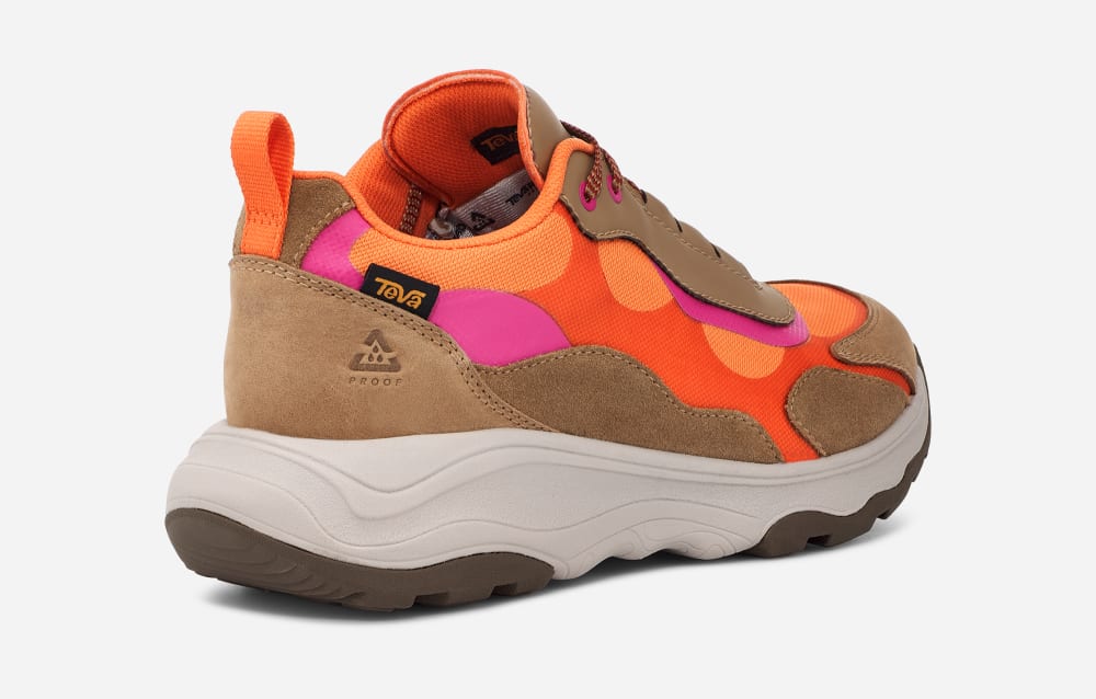 Orange Brown / Coral Rose Teva Geotrecca Low Women's Sneaker | Ireland-4263