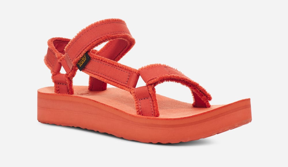 Orange Teva Midform Universal Canvas Men's Platform Sandals | Ireland-1527