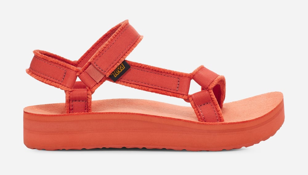 Orange Teva Midform Universal Canvas Women\'s Platform Sandals | Ireland-7538