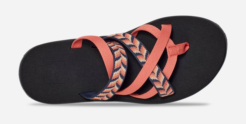 Orange Teva Voya Zillesa Women's Flip Flops | Ireland-9014