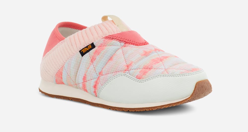 Pink Teva ReEMBER TIE-DYE Women's Slip Ons | Ireland-8961