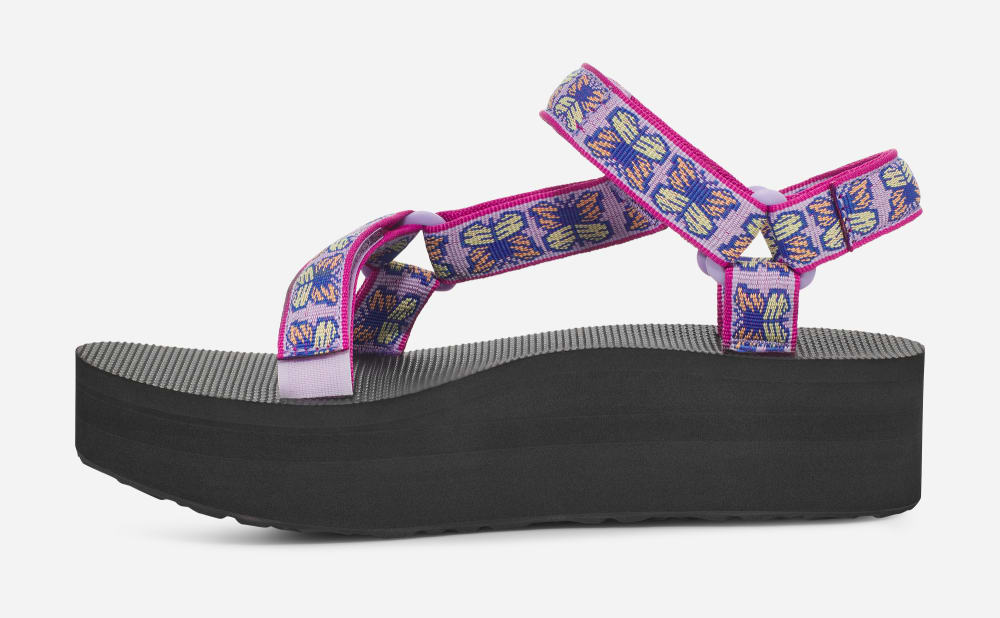 Purple Teva Flatform Universal Women's Platform Sandals | Ireland-1807