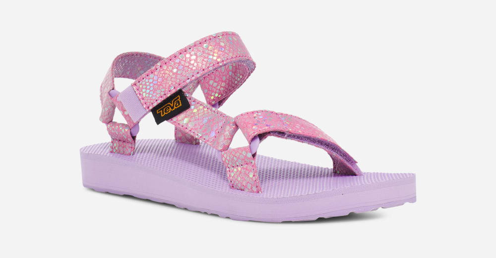 Purple Teva K Original Universal Sparklie Kids' Sandals | Ireland-2376