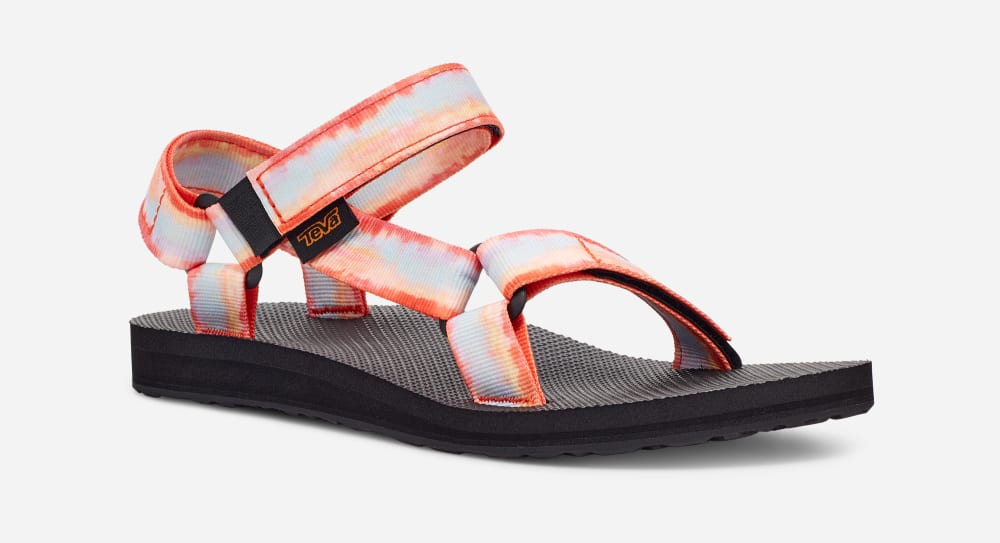 Red Teva Original Universal Tie-Dye Women's Sandals | Ireland-8791