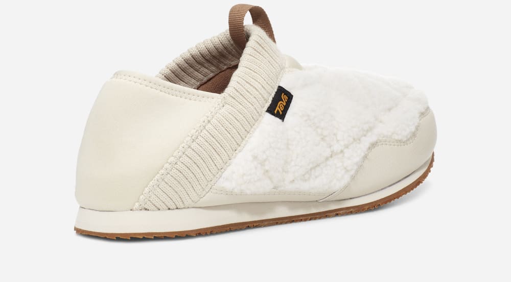 White Teva ReEMBER FLEECE Men's Slip Ons | Ireland-9218