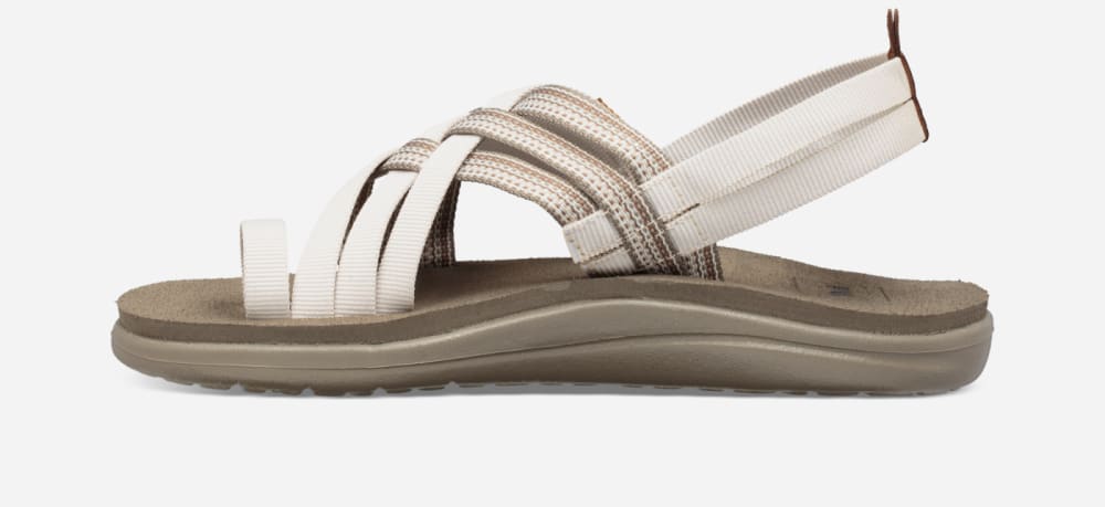 White Teva Voya Strappy Women's Sandals | Ireland-6312