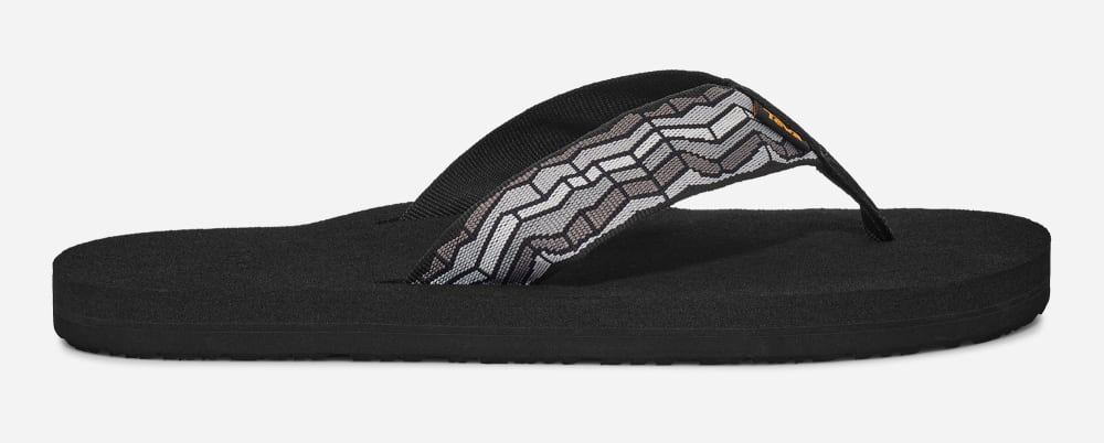 Black / Grey Teva Mush II Men's Flip Flops | Ireland-1463