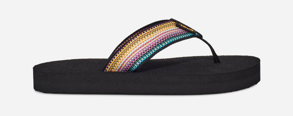 Black Multicolor Teva Mush II Kids' Flip Flops | Ireland-8693