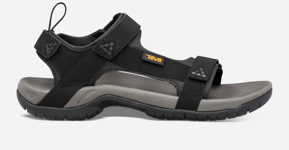 Black Teva Meacham Men's Hiking Sandals | Ireland-6058