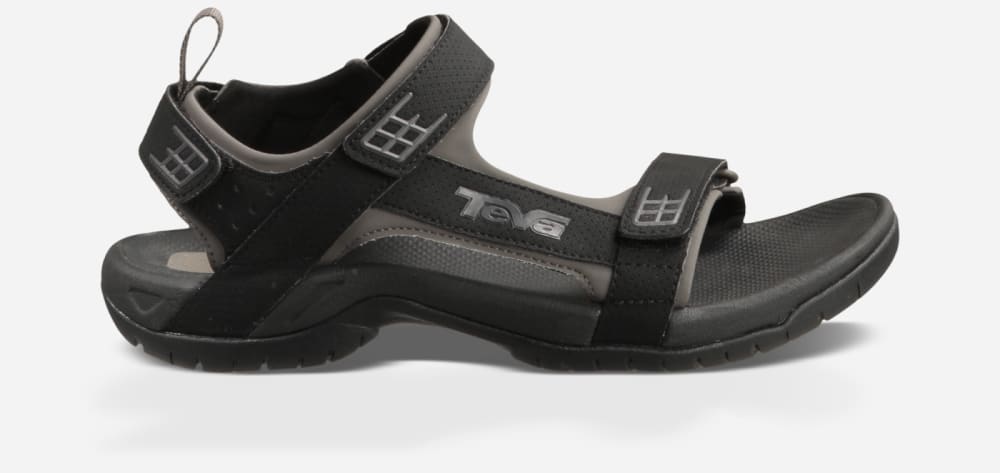 Black Teva Minam Men's Hiking Sandals | Ireland-3476