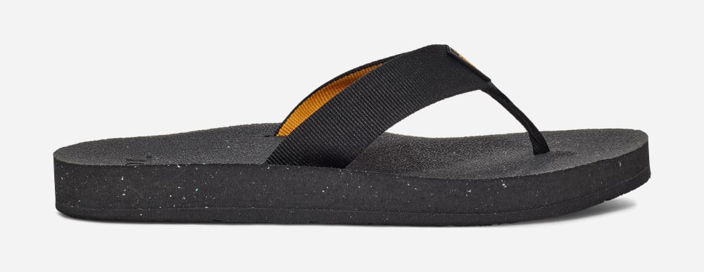 Black Teva Reflip Women's Flip Flops | Ireland-5864