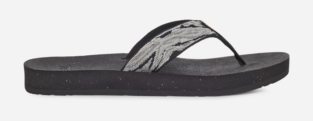 Black / White Teva Reflip Women's Flip Flops | Ireland-2108